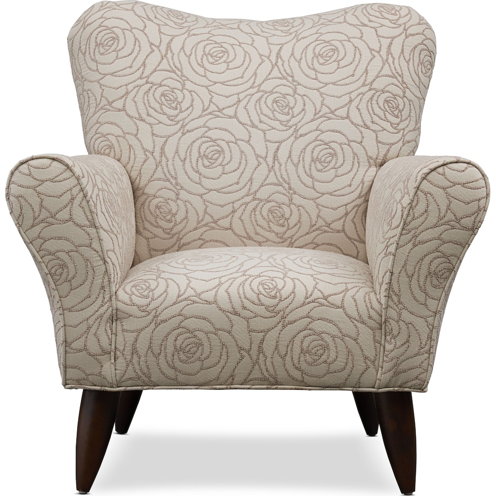 kady white accent chair   