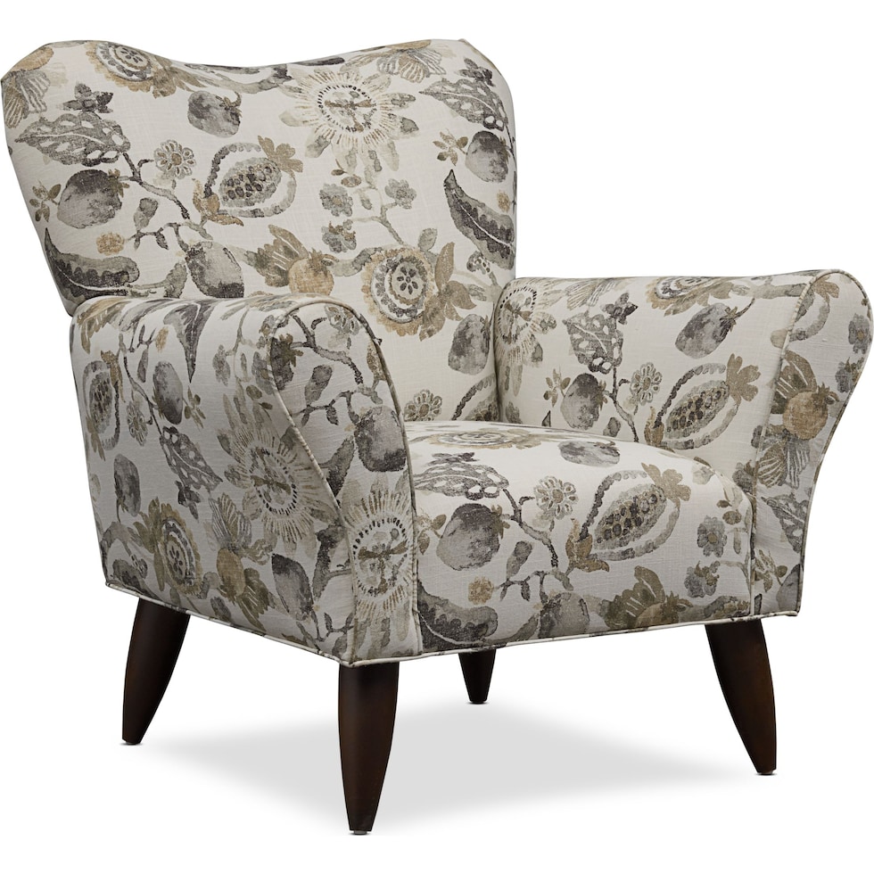 kady white accent chair   