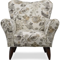 kady white accent chair   