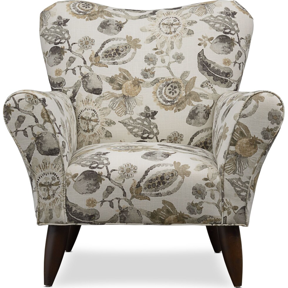 kady white accent chair   