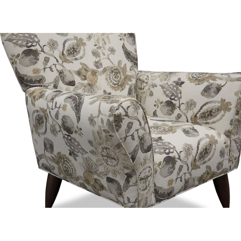 kady white accent chair   