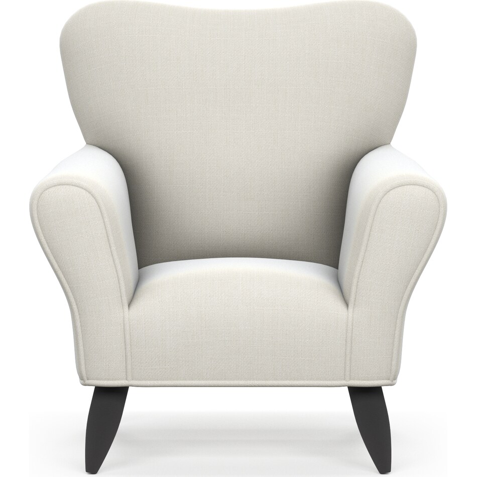 kady white accent chair   
