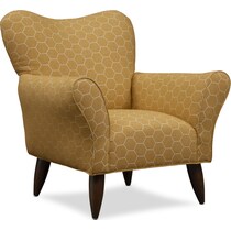 kady yellow accent chair   