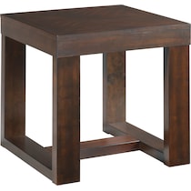 kahlil dark brown end table   