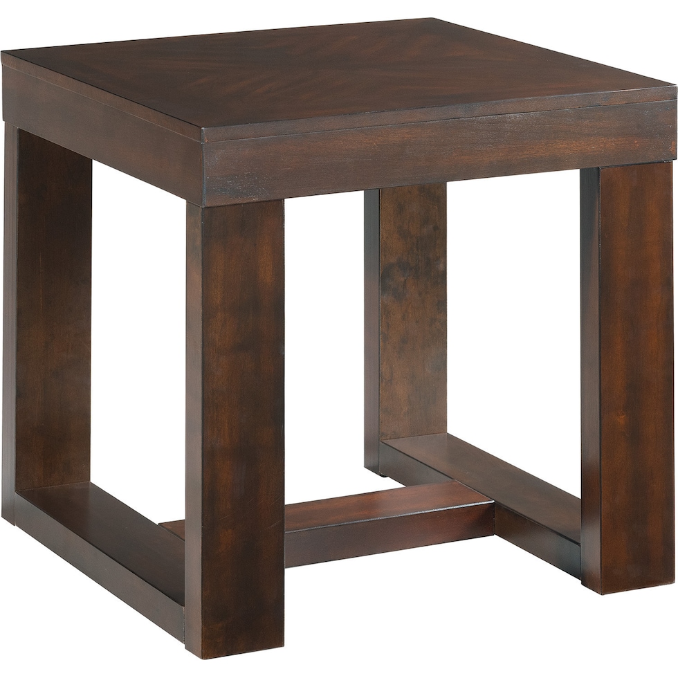 kahlil dark brown end table   