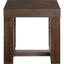 kahlil dark brown end table   