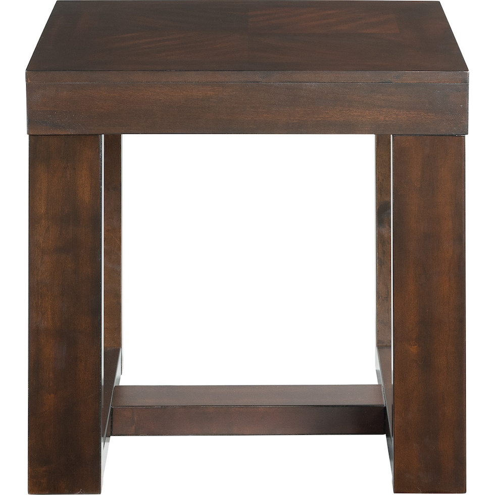 kahlil dark brown end table   