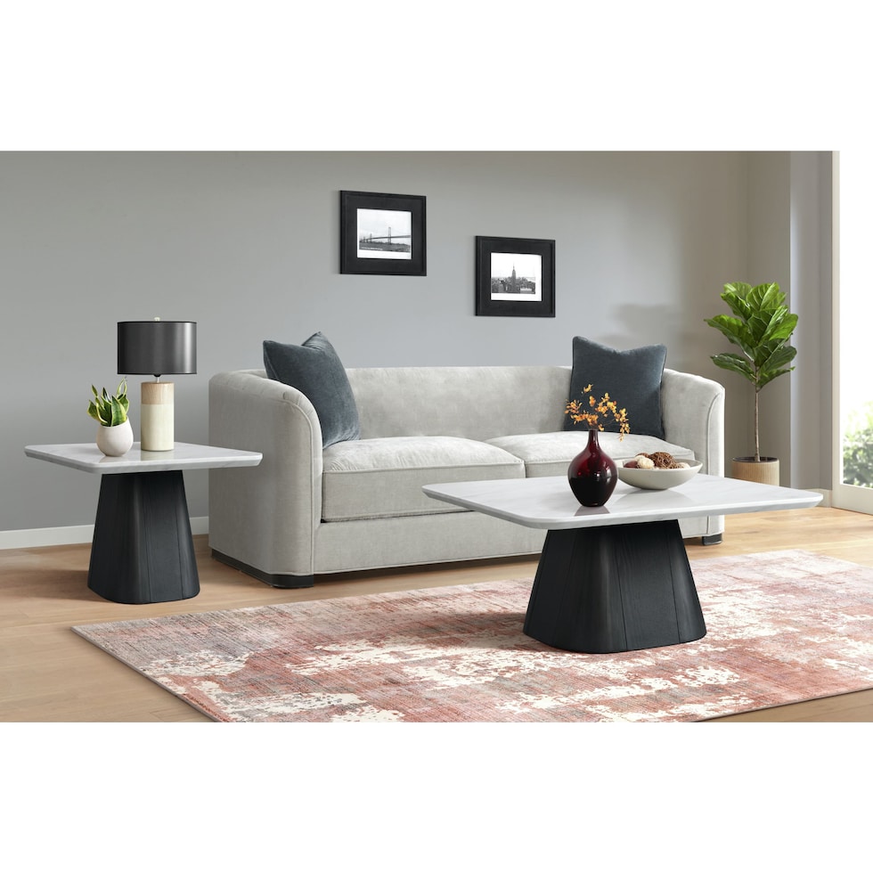 kai black end table   