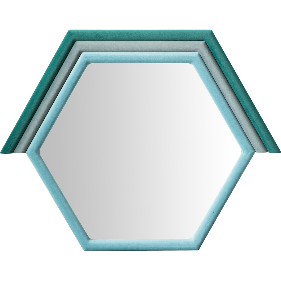 kaia blue wall mirror   