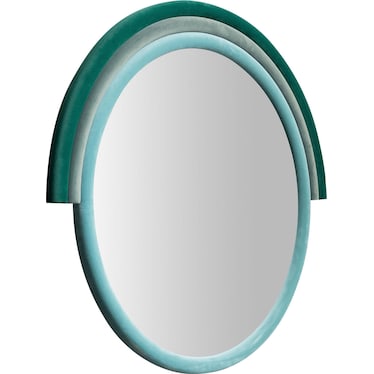 Kaia Round Velvet Wall Mirror