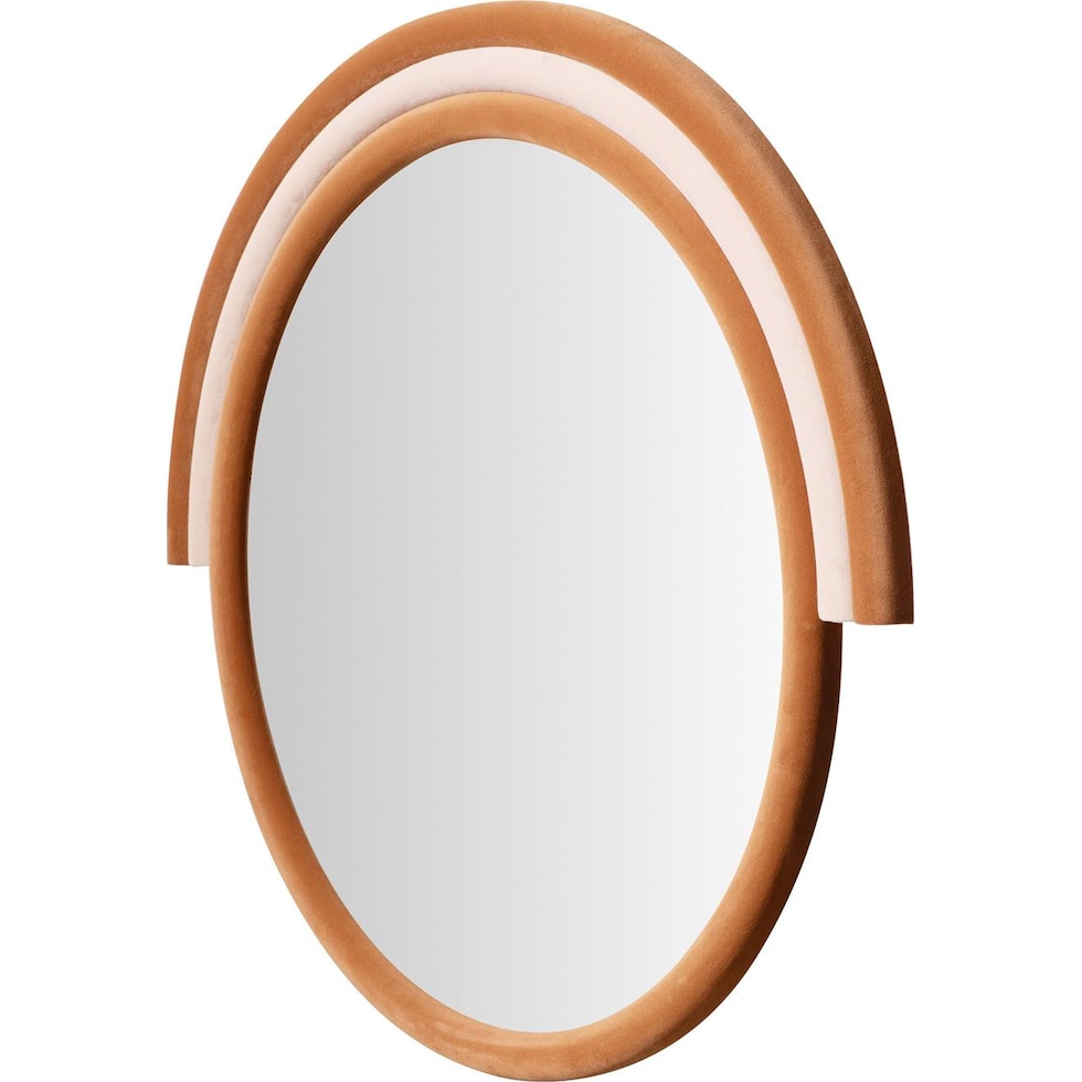 kaia orange wall mirror   