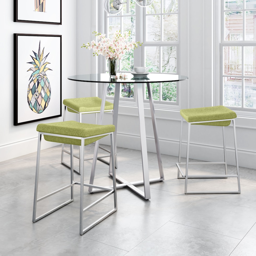 kaira silver counter height stool   