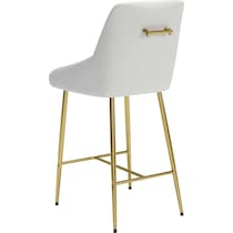 kairo white gold counter height stool   