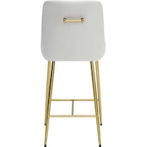 kairo white gold counter height stool   