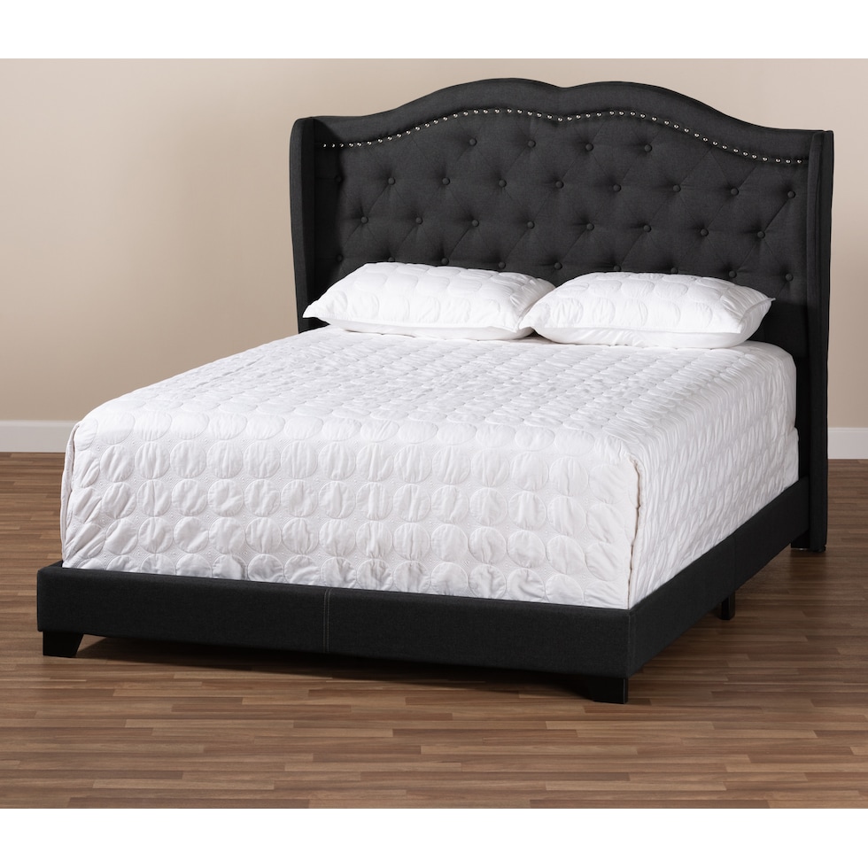 kallie gray queen bed   