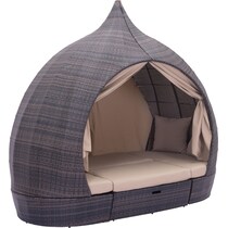 kamari brown cream outdoor daybed   