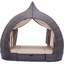 kamari brown cream outdoor daybed   