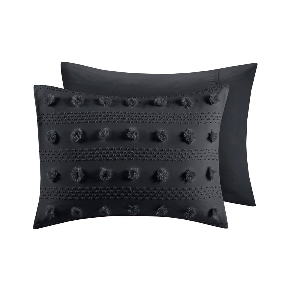 kamila black full queen bedding set   