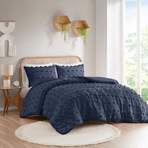 kamila blue full queen bedding set   