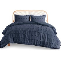 kamila blue full queen bedding set   