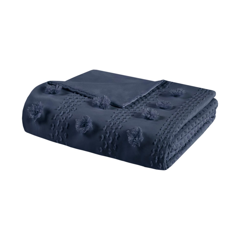 kamila blue full queen bedding set   