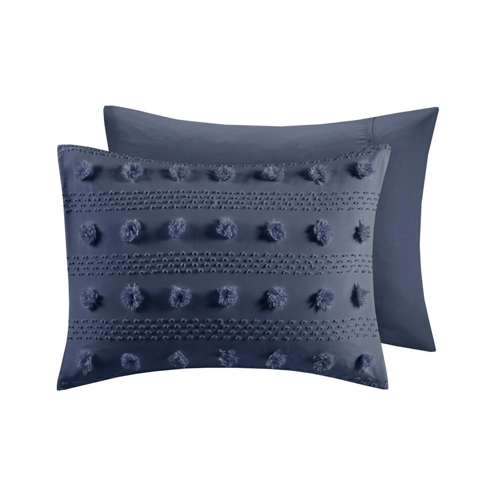 kamila blue full queen bedding set   