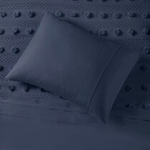 kamila blue full queen bedding set   