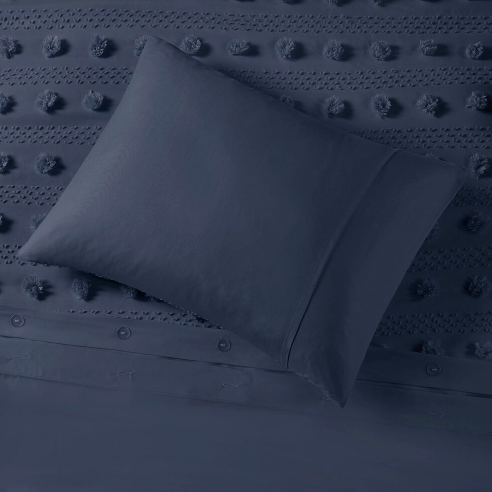 kamila blue full queen bedding set   