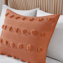 kamila orange full queen bedding set   