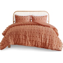 kamila orange full queen bedding set   