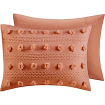 kamila orange full queen bedding set   