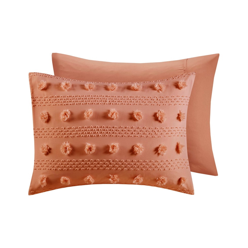 kamila orange full queen bedding set   