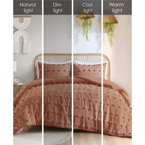 kamila orange full queen bedding set   