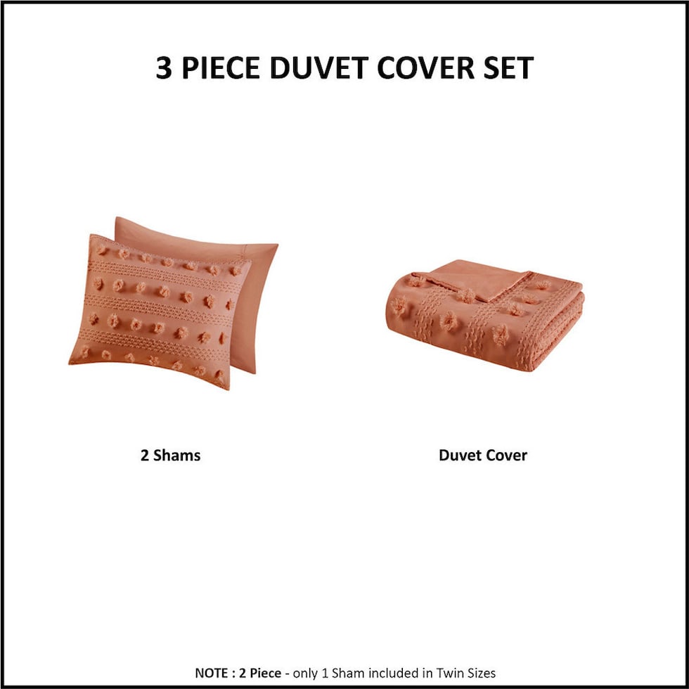 kamila orange full queen bedding set   