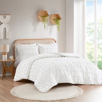 kamila white twin twin xl bedding set   