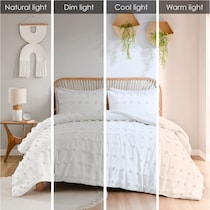 kamila white twin twin xl bedding set   