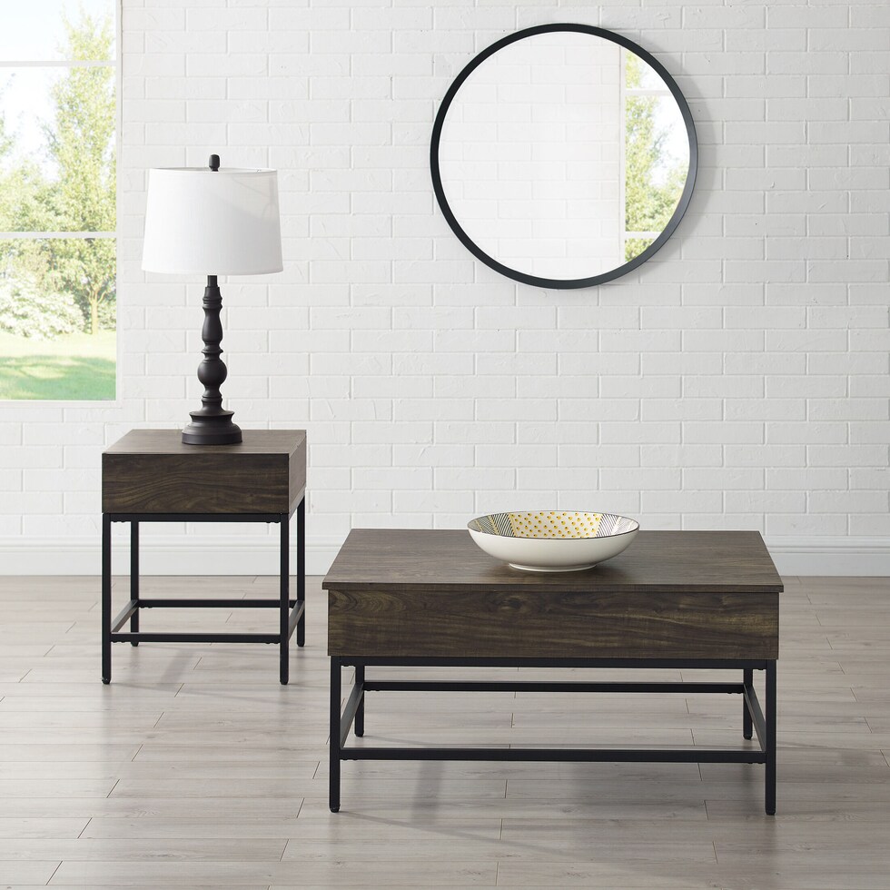 kaplan dark brown  pack tables   