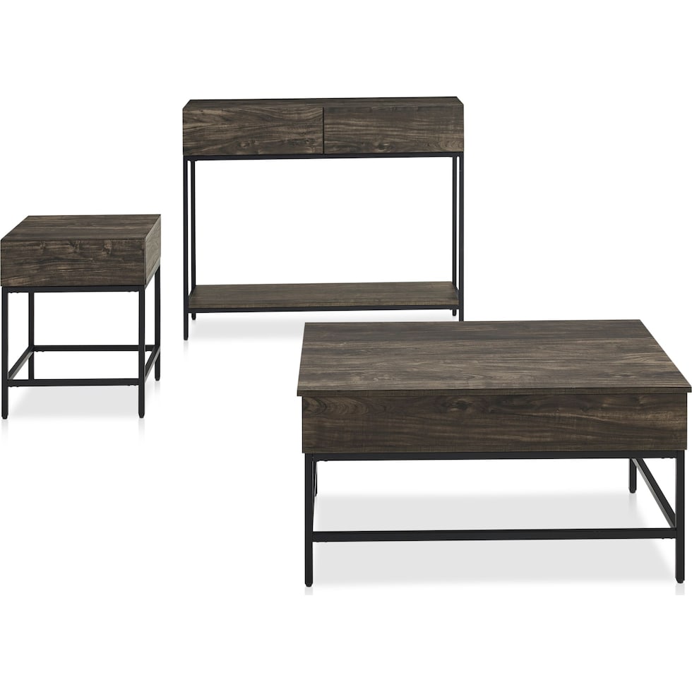 kaplan dark brown  pack tables   