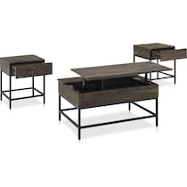 kaplan dark brown  pack tables   