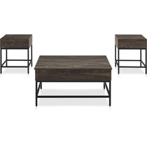 kaplan dark brown  pack tables   