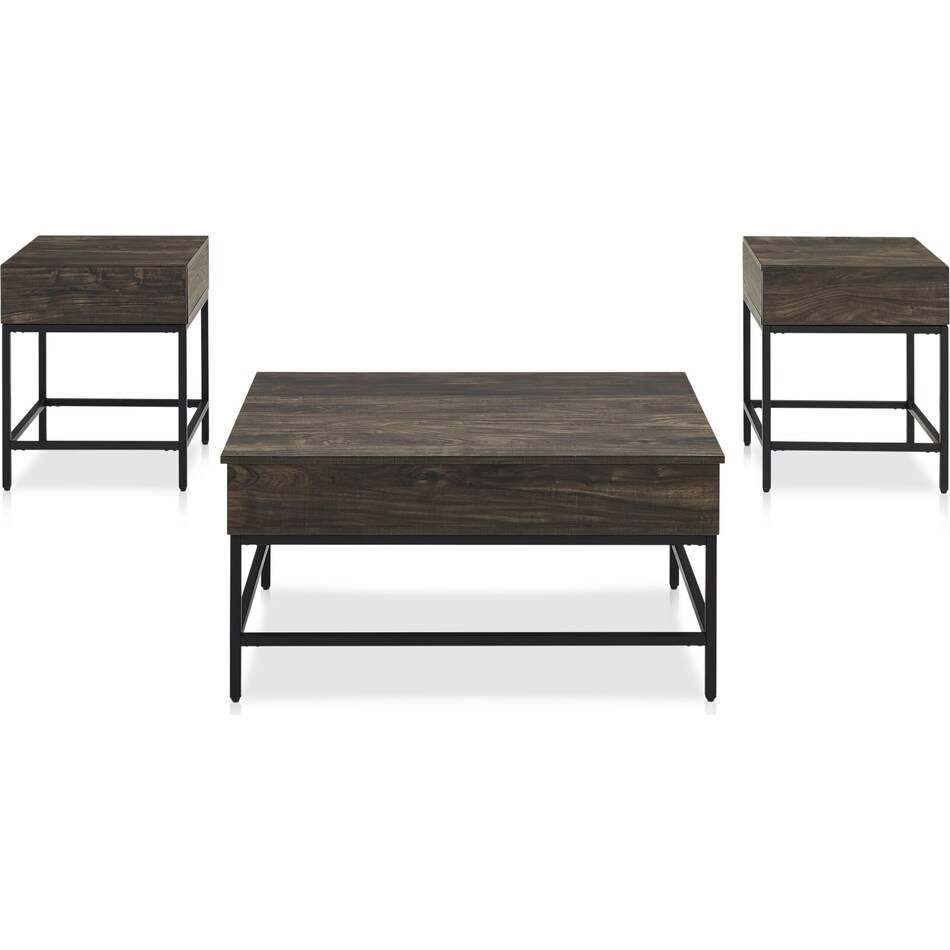 Kaplan 3Piece Table Set with Coffee Table and 2 End Tables Value