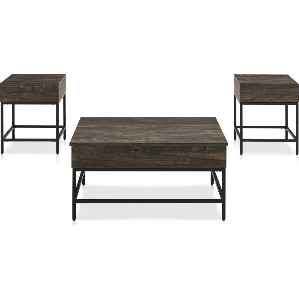 kaplan dark brown  pack tables   