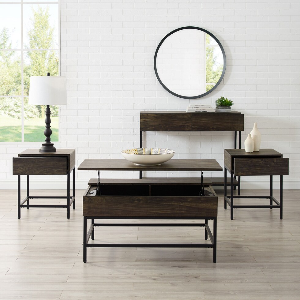 kaplan dark brown  pack tables   