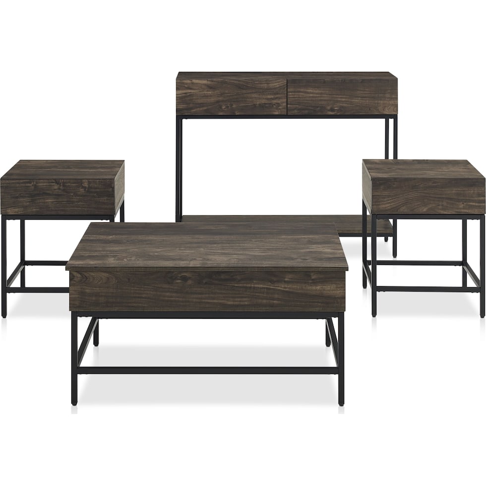 kaplan dark brown  pack tables   