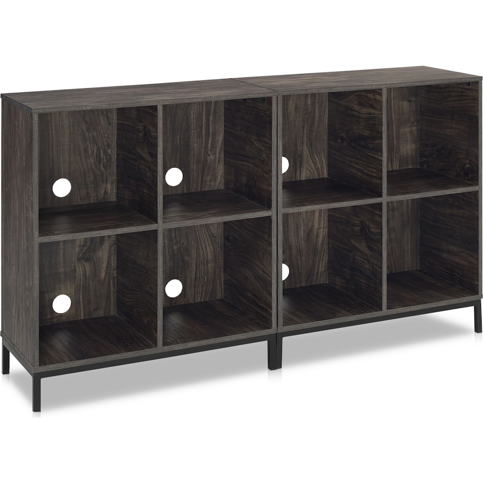 kaplan dark brown bookcase   