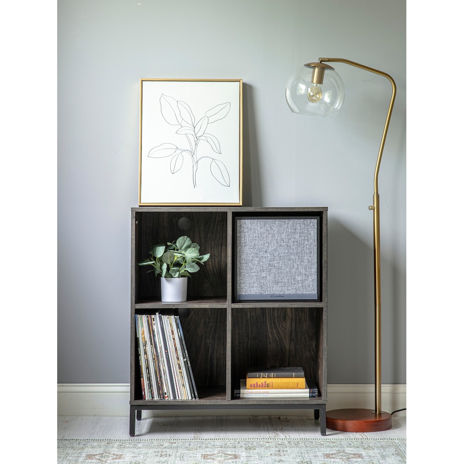 kaplan dark brown bookcase   