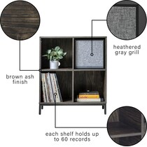kaplan dark brown bookcase   