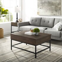 kaplan dark brown coffee table   