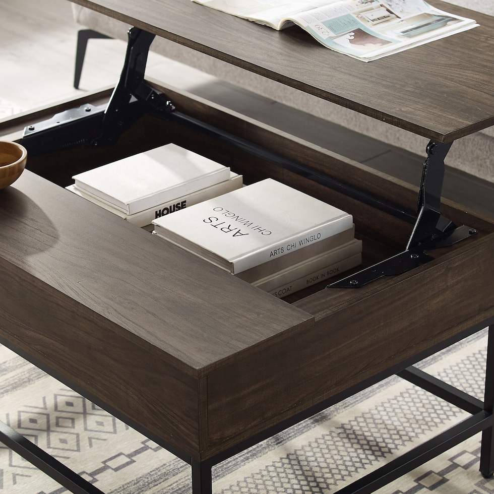 kaplan dark brown coffee table   