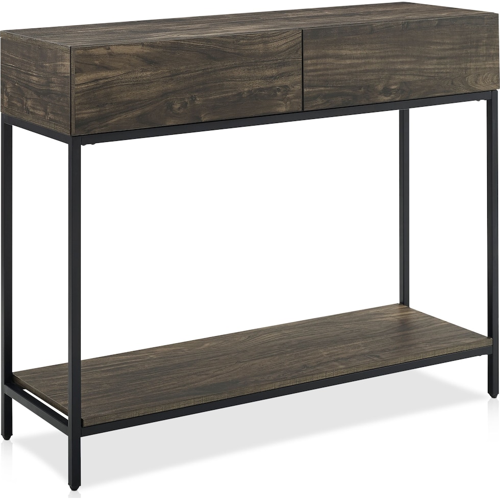 kaplan dark brown console table   